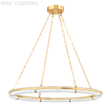Natalie Modern Round Indoor Alabaster Chandelier