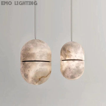 Alabaster Symmetry Pendant Light, Island Mini Pendant Light