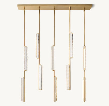 Audubon Linear Crystal Chandelier 54"L