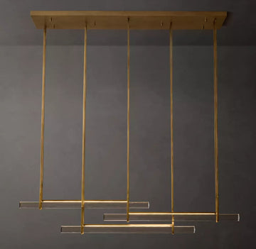 Audubon Triple Bar Crystal Chandelier