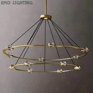 Eclatant Two-Tier Round Chandelier 60"
