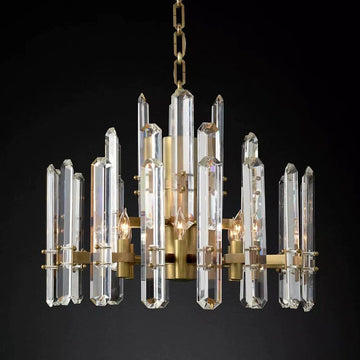 Bonnington Prism Crystal Round Chandelier 24"
