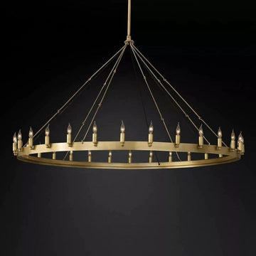 Camino Vintage Candelabra Round Chandelier 63''D