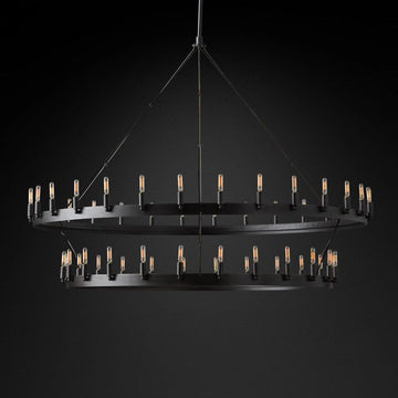 Camino Vintage Filament 2-Tier Round Chandelier 63‘’D