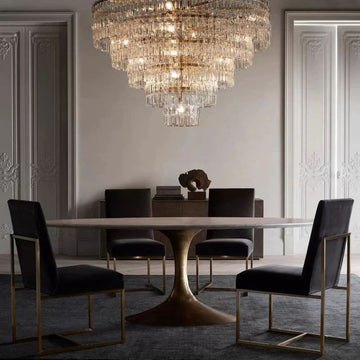 Marigan Crystal 4-Tier Round Chandelier 48"