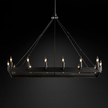 Camino Vintage Candelabra Rectangle Chandelier 41''L