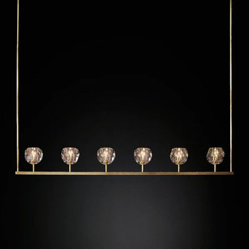 Boule Glass Linear Chandelier 60"