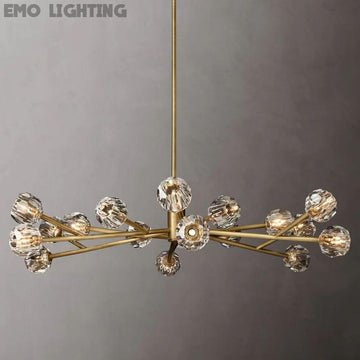 Boule Glass Round Chandelier 60"