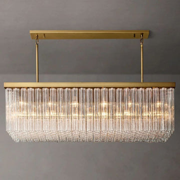 Cielo Glass Rectangular Chandelier 73”