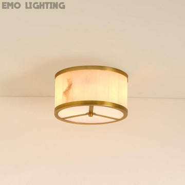 Small Upsala Alabaster Flush Mount Ceiling Light