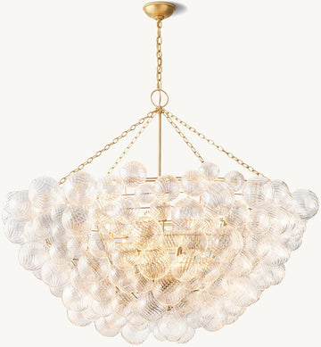 Talian Glass Round Chandelier 66"