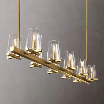 Pauillac Glass Linear Chandelier 49"