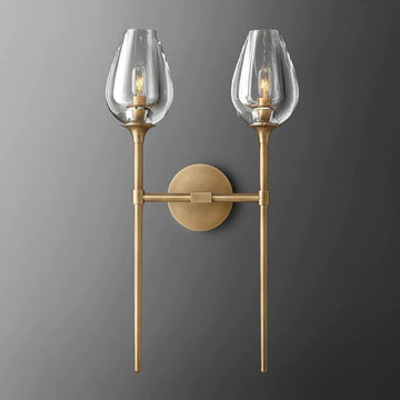 Tulip Crystal Double Sconce
