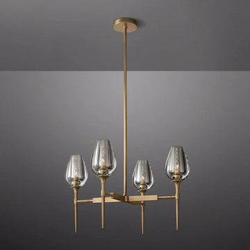 Tulip Crystal Round Chandelier 27''