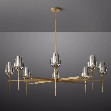 Tulip Crystal Round Chandelier 54''