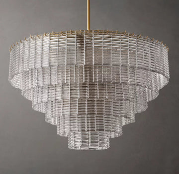 Sirene CLEAR ROUND GLASS CHANDELIER 41" 36''