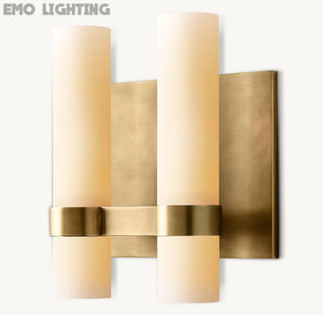 Ravelle Milk Glass Double Sconce