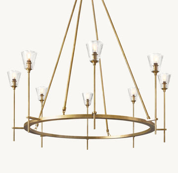 TROLCH DE VERRE ROUND CHANDELIER 46"