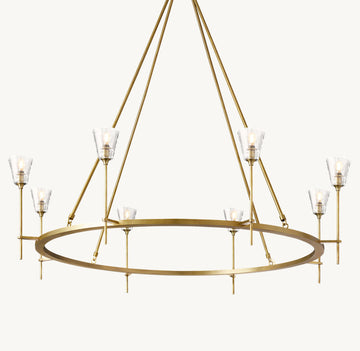 TROLCH DE VERRE ROUND CHANDELIER 58"