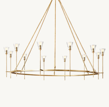 TROLCH DE VERRE ROUND CHANDELIER 70"