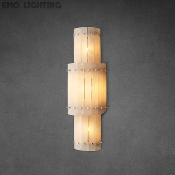 San Marco Alabaster Grand Round Sconce