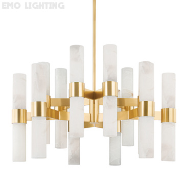 Caleb 24 Light Alabatser Dining Table Chandelier