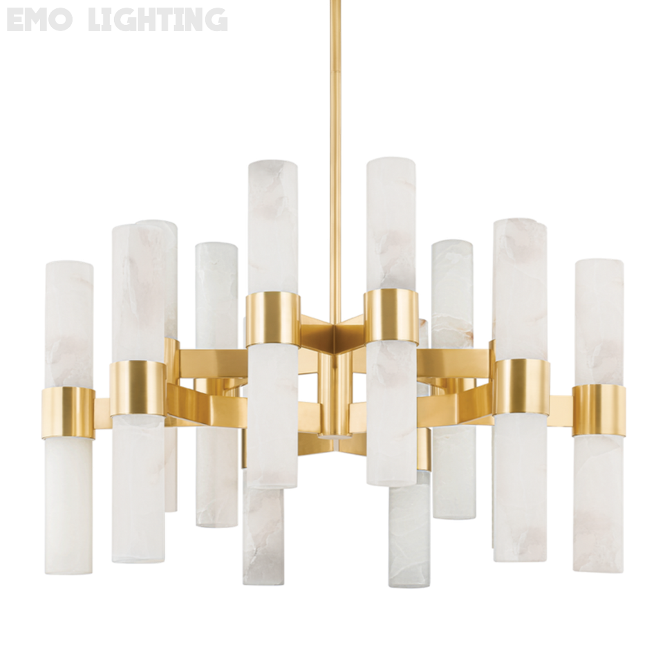 Caleb 24 Light Alabatser Dining Table Chandelier