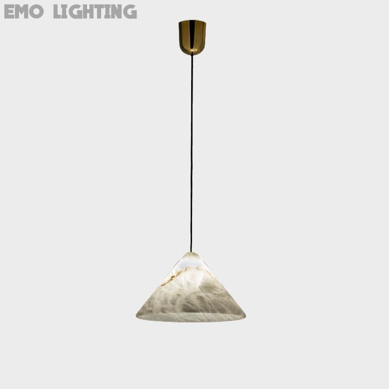 Magnolia Modern Alabaster Lamp, Modern Kitchen Island Pendant Light