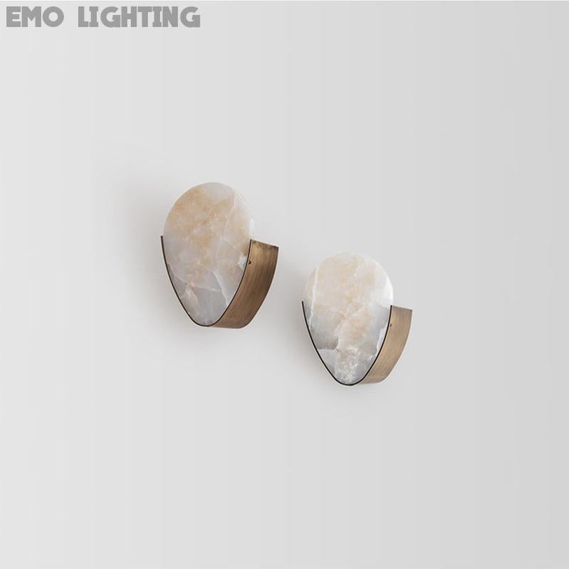 Sophia Contemporary Minimalist Alabaster Wall Sconce