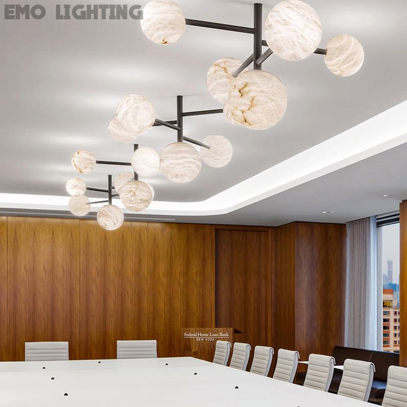 Lola Modern Artistic Alabaster Pendant Light, Unique Chandelier Designs