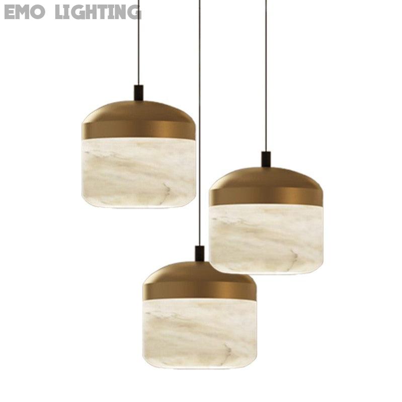 Queena Modern Alabaster Pendant, Kitchen Island Pendant Light
