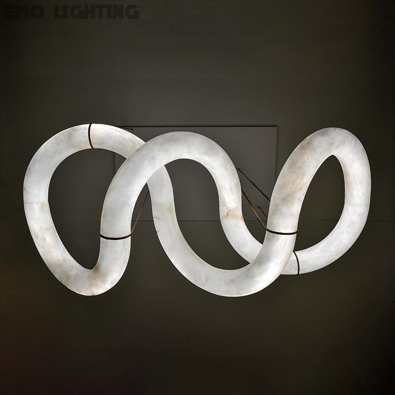 Ethereal Alabaster Chandelier 70½"