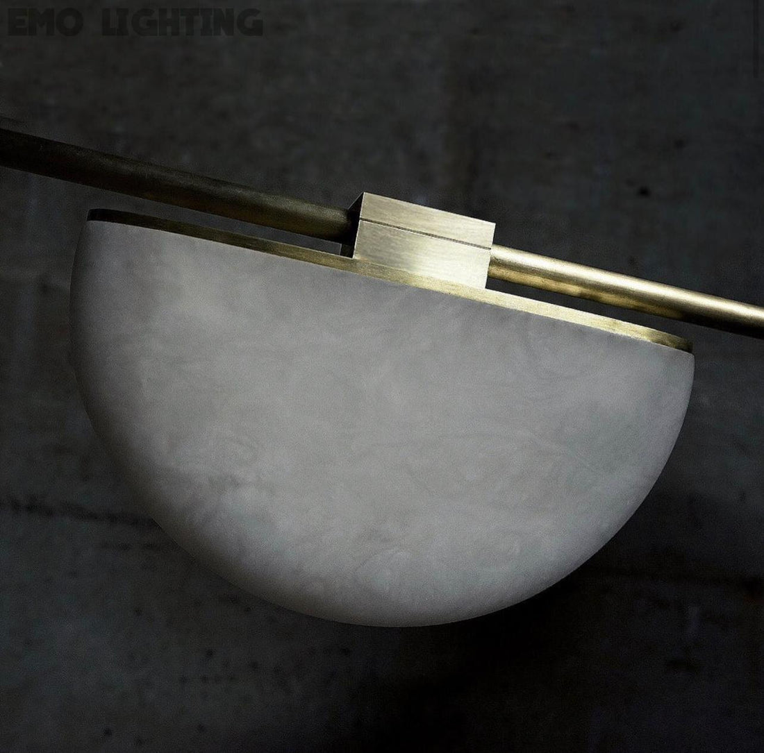 Enceladus Alabaster Chandelier, Artistic Modern Chandelier for Bar Area