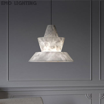 LAB Alabaster Dining Table Pendant Light