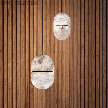 Jett Alabaster Oval Pendant Light, Living Room Pendant Lamp