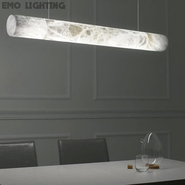 Grandeur Alabaster Linear Pendant Light, Bar Pendant Light