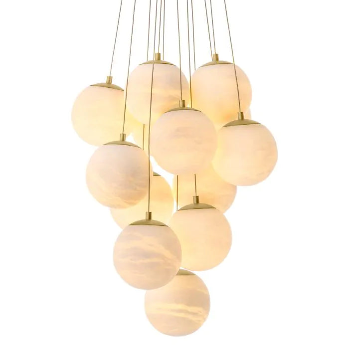 Sphinx Bubble Round Alabaster Chandelier