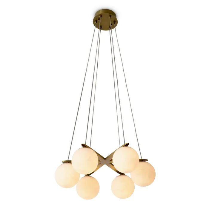 Chandelier Morro Globe Alabaster Pendant Lights