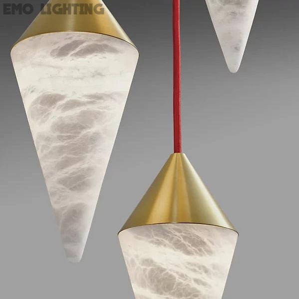 Serena Alabaster Contemporary Alabaster Cone Chandelier