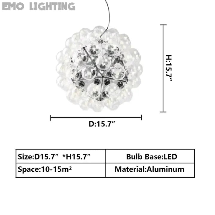 Italian Designer Creative Glass Ball Chandelier Scandinavian Dandelion Hallway/Entryway/Staircase Light Fixture