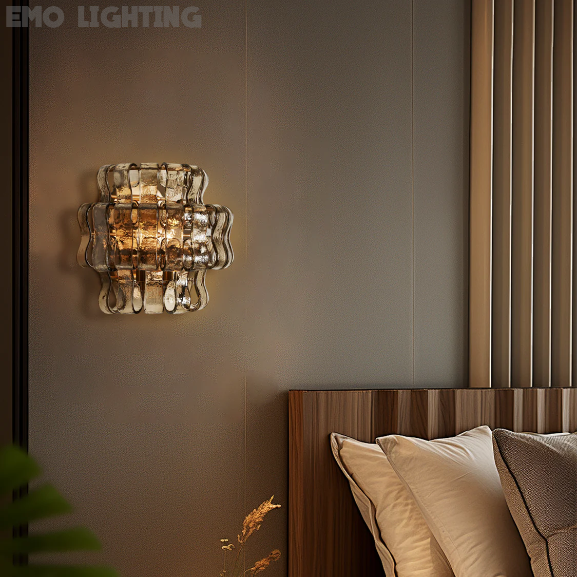 Ghiaccio Art Glass Wall Sconce