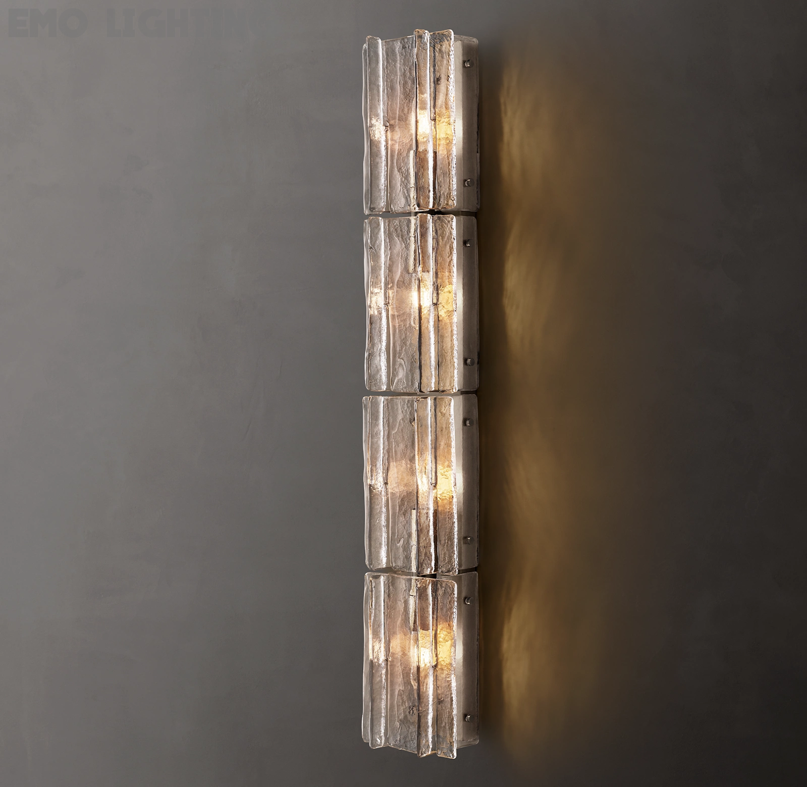 Lattice Clear Glass Grand Sconce