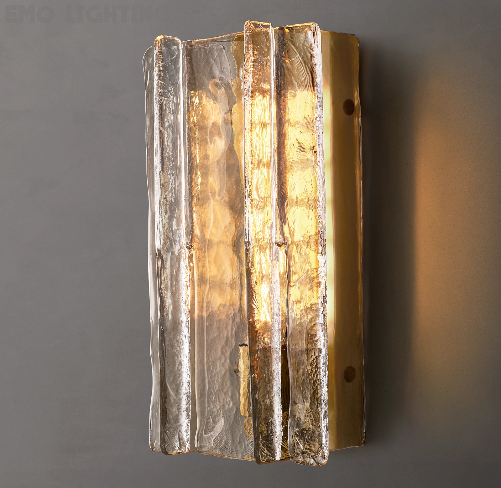 Lattice Clear Glass Sconce 15"