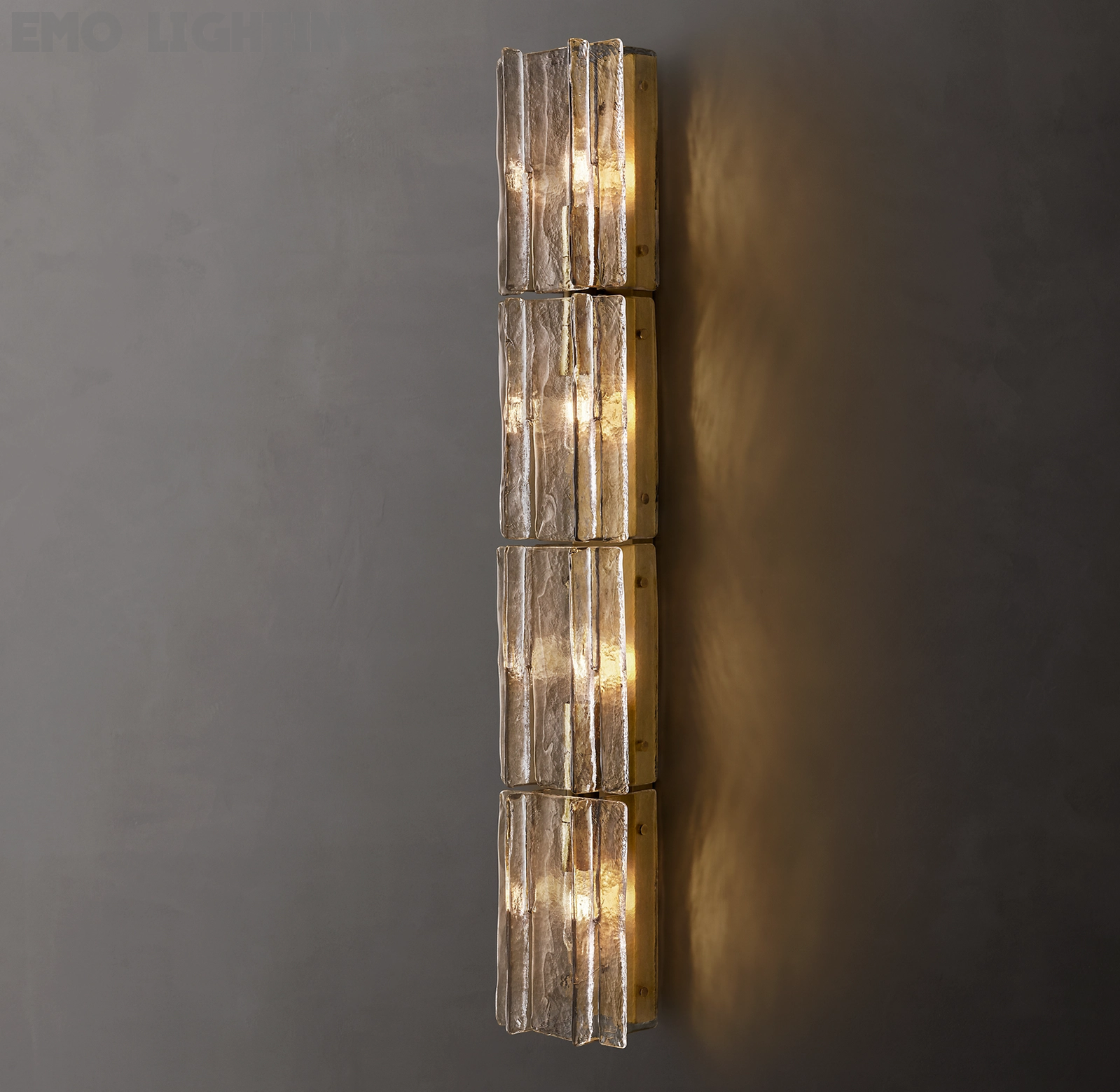 Lattice Smoke Glass Grand Sconce