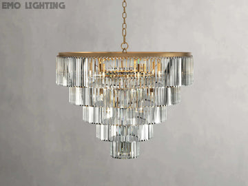 Leyland Tiered Round Crystal Chandelier