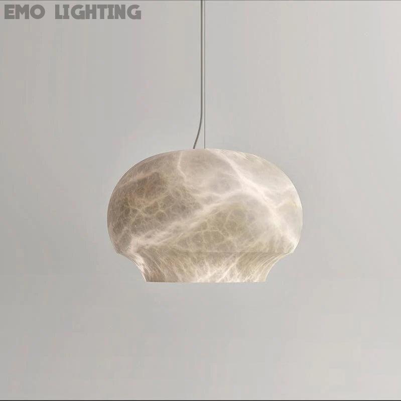Celina Alabaster Dome Pendant Lighting Fixture, Dining Pendant Light