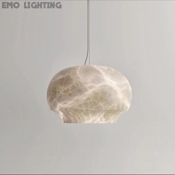 Celina Alabaster Dome Pendant Lighting Fixture, Dining Pendant Light