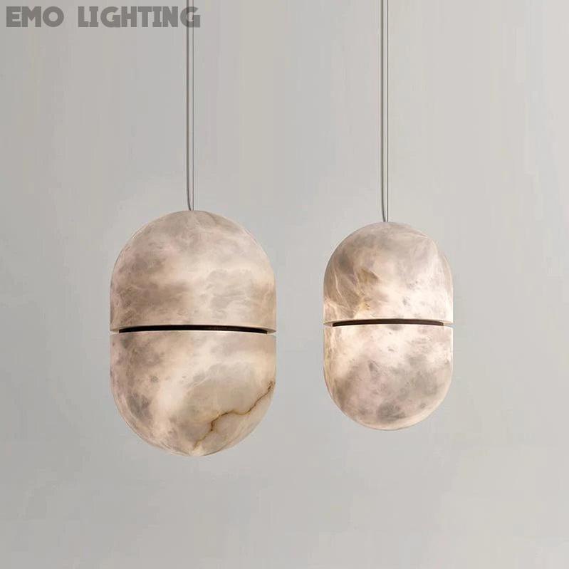 Alabaster Symmetry Pendant Light, Island Mini Pendant Light