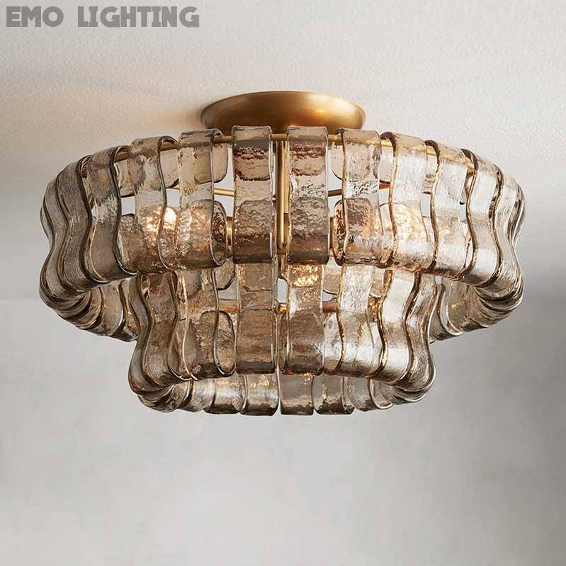 Ghiaccio Flushmount Chandelier-MEET LIGHTING