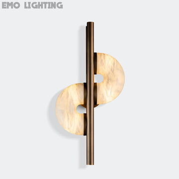 Della Alabaster Global Wall Light, Bedroom Wall Light